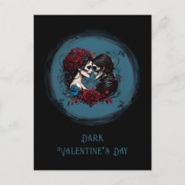 Gothic Couple Älskare Valentine Day Helgdag Vykort