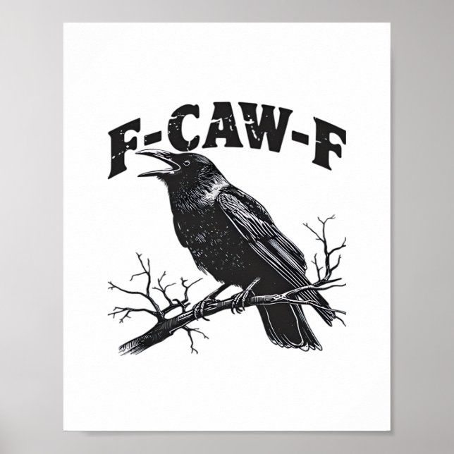 Gothic Crow Humor F-Caw-F Funny Essential Poster (Framsidan)