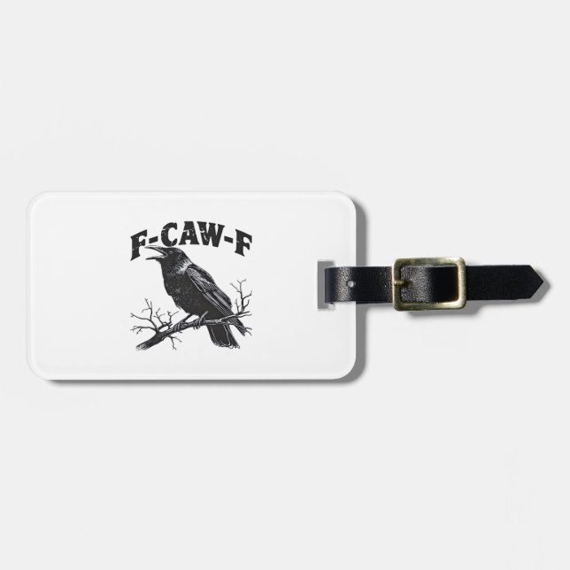Gothic Crow Humor F-Caw-F Rolig Essential Bagagebricka (Horisontell Framsida)
