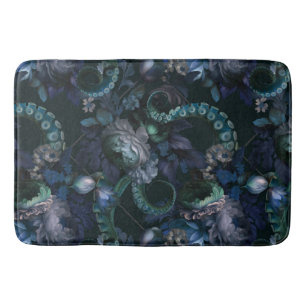 Gothic Cthulhu Turcos Tentacle med blommor Badrumsmatta