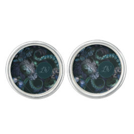 Gothic Cthulhu Turcos Tentacle Monogram Cufflinks