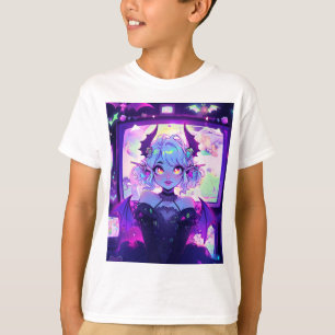 Gothic Cyberpunk Demon Fantasy Anime Girl T Shirt