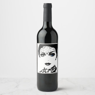 Gothic Dam Vin Vinflaska Etikett