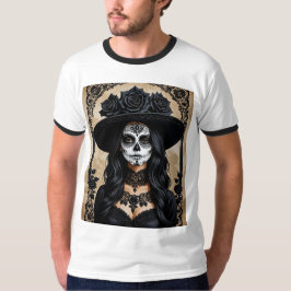 Gothic Day of the dead Skull Shirt T