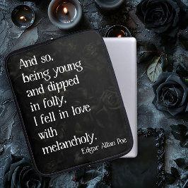 Gothic Dead Ro och Poe Quote Laptop Fodral