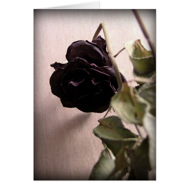 Gothic Dead Rose Hälsningskort (Framsidan)