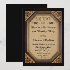 Gothic Deco Död till hennes 20-årsjubileum Födelse Spara Datumet