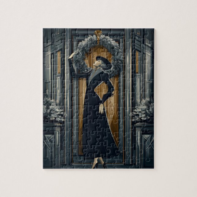 Gothic Deco | Mörk Akademi Krans Pussel (Vertikal)