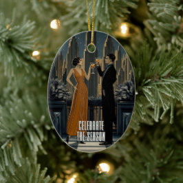 Gothic Deco | Silhuett Toast Julgransprydnad Keramik