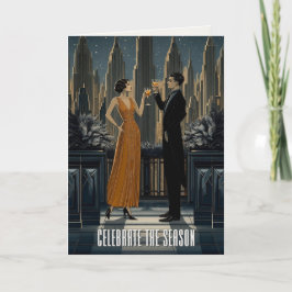 Gothic Deco | Skyline Toast Modern Helgkort
