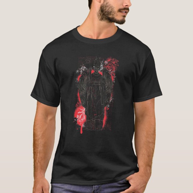 Gothic Demon Top Occulsm Emo Stil 1 T Shirt (Framsida)