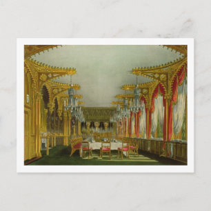 Gothic Dining Room i Carlton House från Pyne" Vykort