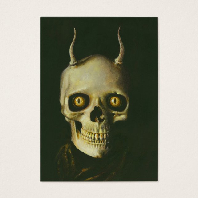 Gothic Djävulen Skull ACEO-Affärskort Visitkort (Framsidan)