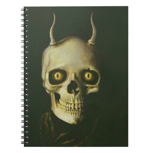 Gothic Djävulen Skull-anteckningsbok Anteckningsbok (Framsidan)