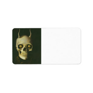 Gothic Djävulen Skull Lable Adressetikett