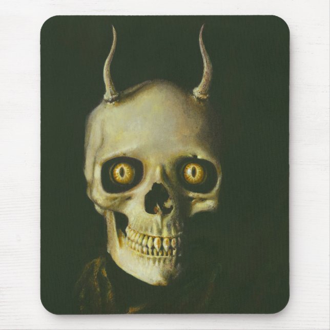 Gothic Djävulen Skull Mousepad Musmatta (Framsidan)