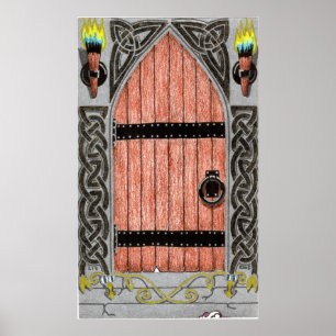 Gothic Door-utskrift (färg) Poster