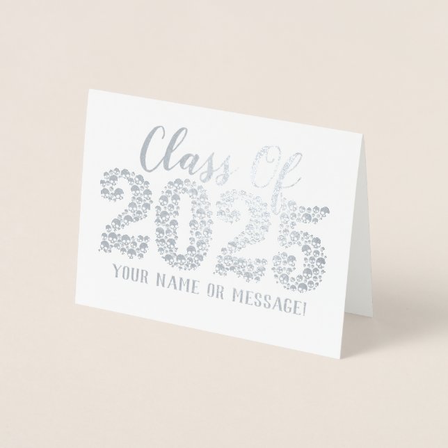 Gothic Döskallars 2025 Silver Foil Studenten Folierat Kort (Framsida)