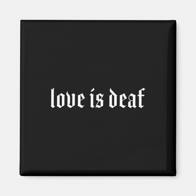 Gothic Döv ASL Hand Gesture Döv Hearing Loss Awa Magnet (Framsidan)