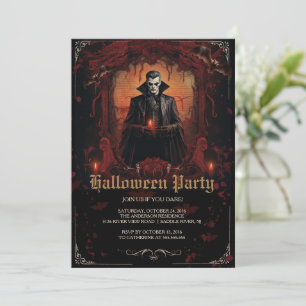 Gothic Dracula Halloween fest Inbjudningar