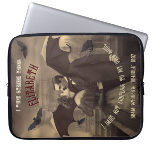 Gothic Dracula och Victorian Beauty Personlig Laptop Fodral