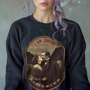 Gothic Dracula Victorian Vampire Kiss Vintage T Shirt