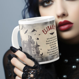 Gothic Dracula's Castle Vintage Horror Halloween Jumbo Mugg