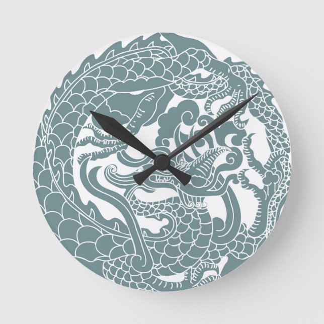 Gothic Dragon Clock Rund Klocka (Framsida)