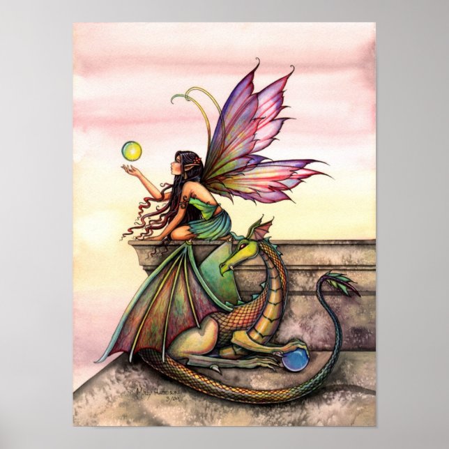 Gothic Dragon Fairy Poster av Molly Harrison (Framsidan)