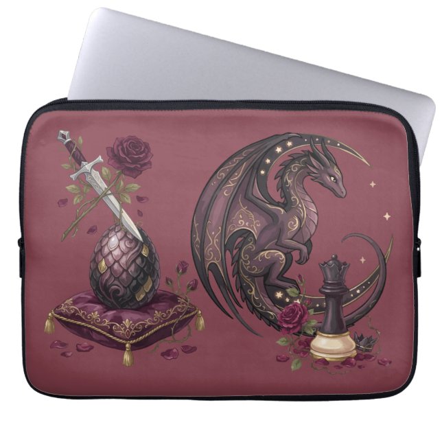 Gothic Dragon Schack Schackmatt  Laptop Fodral (Framsidan)