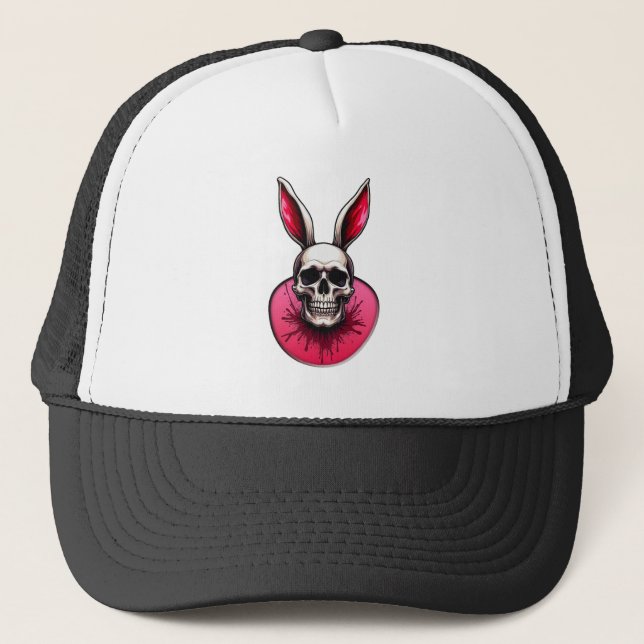 Gothic Easter Bunny – Skull Art - boné Keps (Framsida)