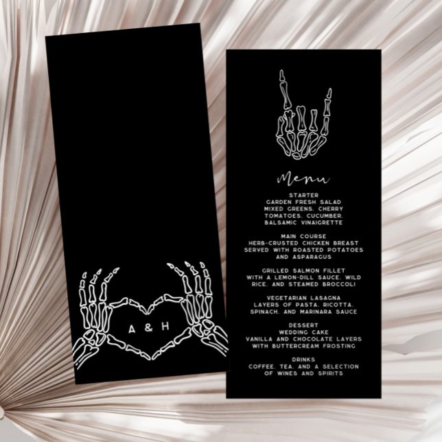 Gothic Edgy Bröllop-midmeny Meny (Skapare uppladdad)