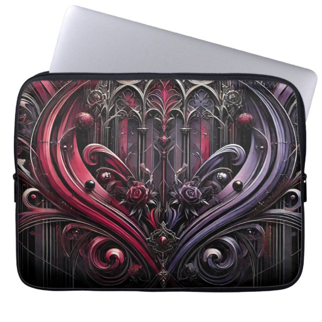 Gothic Electronics-Sleeve med katedraldesign Laptop Fodral (Framsidan)