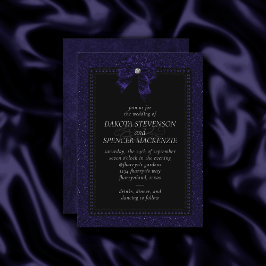 Gothic Elegance | Amethyst Lila Bow Mörk Moody Inbjudningar