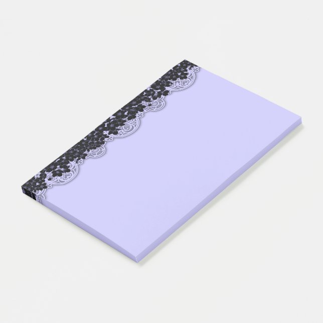 Gothic Elegance Blue Black Cherry Blossoms Post-it Block (Vinklad)