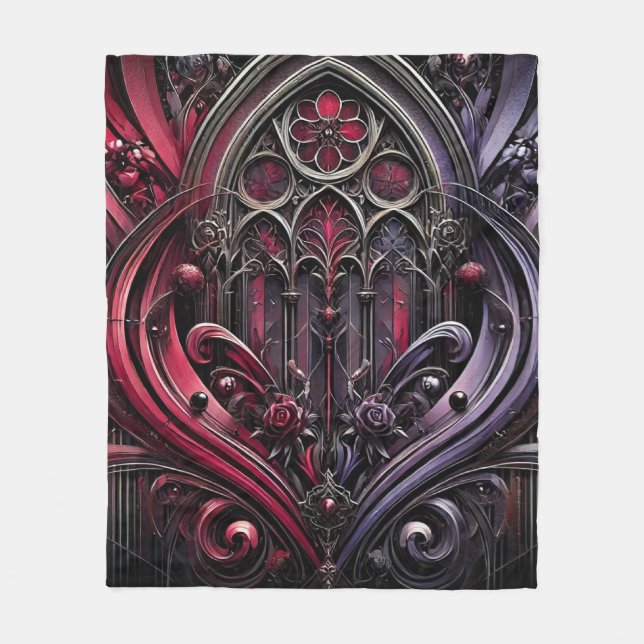 Gothic Elegance Fleece Blanket (Framsidan)