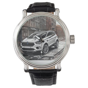 Gothic Elegance: Kuga ST Fusion Square Wall Clock Armbandsur