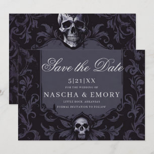 Gothic Elegance Lila Boho Skull sparar datumet Spara Datumet