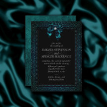 Gothic Elegance | Teal Topaz Bow Moody Bröllop