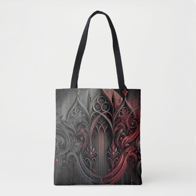 Gothic Elegance Tote Bag Tygkasse (Framsida)