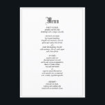 Gothic Elegant bröllop Middag Menu med Gräns Meny<br><div class="desc">Anpassa och anpassa den här gotiska inspirerade bröllop-menyn. Det finns redigeringsalternativ.</div>