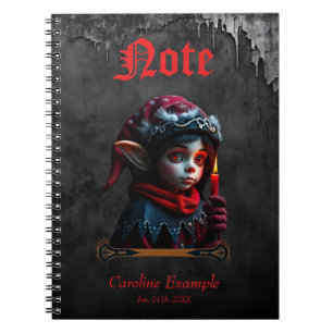 Gothic Elf magi under fullt måne. Anteckningsbok