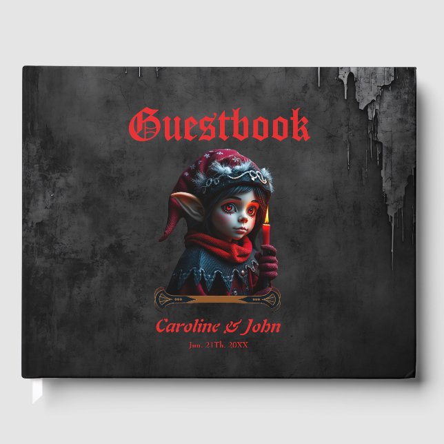 Gothic Elf magi under fullt måne. Gästböcker (Framsida)