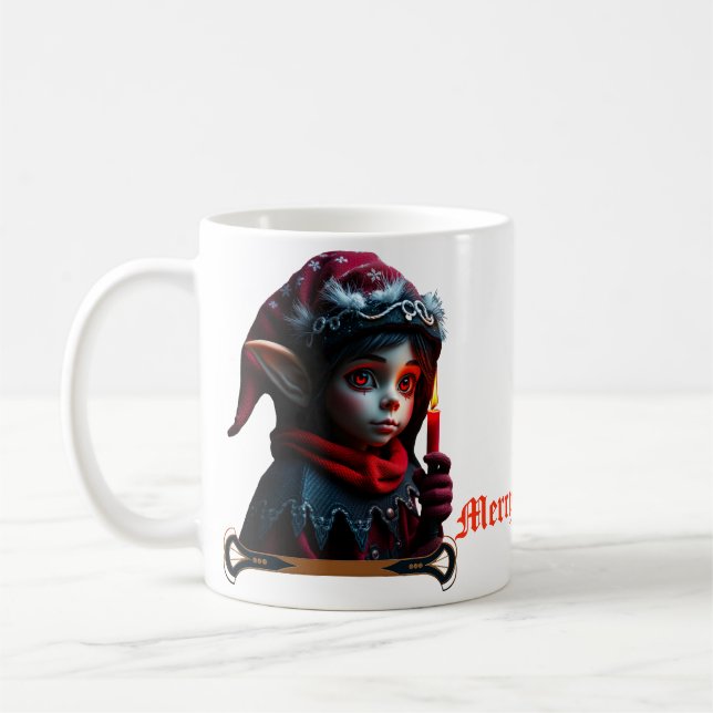 Gothic Elf magi under fullt måne. Kaffemugg (Vänster)