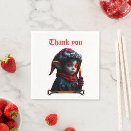 Gothic Elf magi under fullt måne. Pappersservett