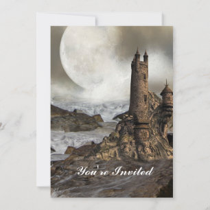 Gothic Europe medeltida Fantasy renaissance Castle Inbjudningar