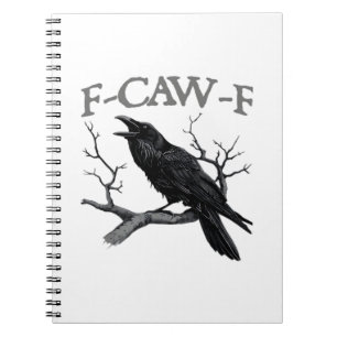 Gothic F-Caw-F Rolig Kråka Humor Essentialt Vintag Anteckningsbok