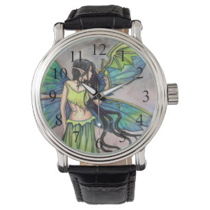 Gothic Fairy and Dragon Myscial Fantasy Art Armbandsur