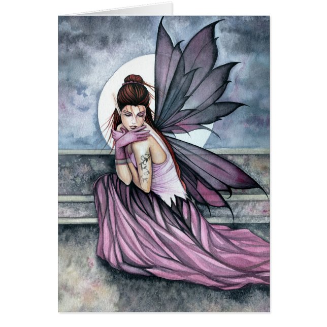 Gothic Fairy Art Card av Molly Harrison Hälsningskort (Framsidan)