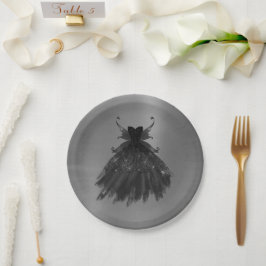 Gothic Fairy Black Gown | Vampy Glam Goth Sheen
